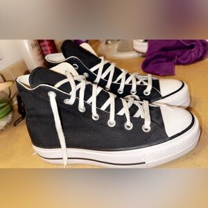 Converse Black and White High-Top Sneakers